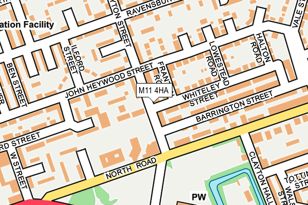 M11 4HA map - OS OpenMap – Local (Ordnance Survey)