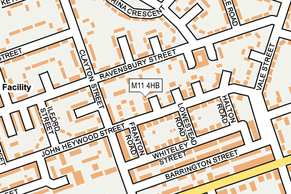 M11 4HB map - OS OpenMap – Local (Ordnance Survey)