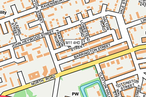 M11 4HD map - OS OpenMap – Local (Ordnance Survey)