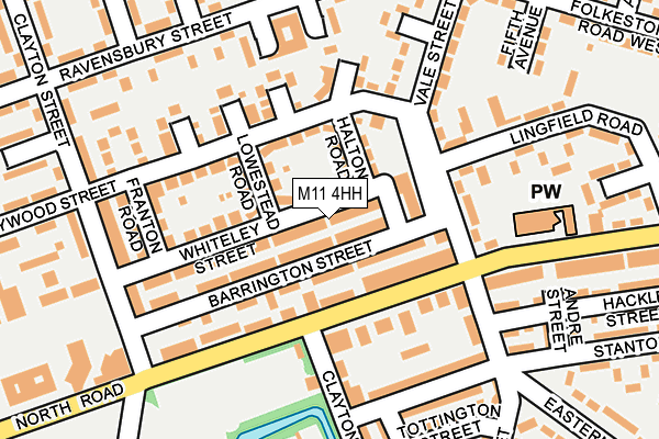 M11 4HH map - OS OpenMap – Local (Ordnance Survey)