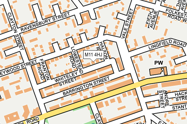 M11 4HJ map - OS OpenMap – Local (Ordnance Survey)
