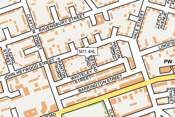 M11 4HL map - OS OpenMap – Local (Ordnance Survey)