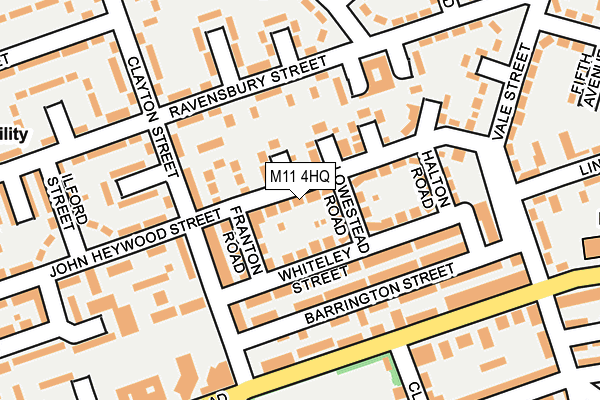 M11 4HQ map - OS OpenMap – Local (Ordnance Survey)