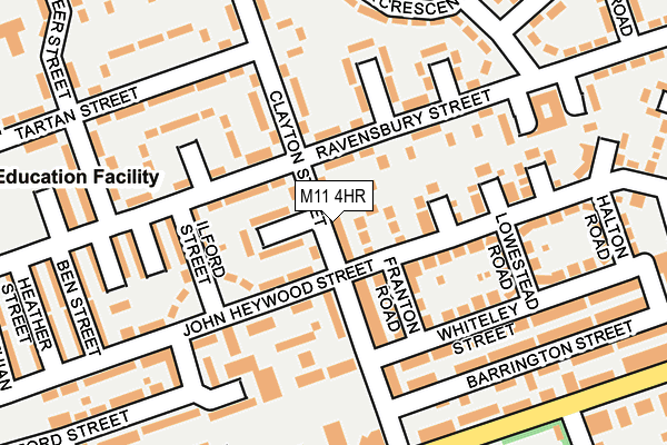 M11 4HR map - OS OpenMap – Local (Ordnance Survey)
