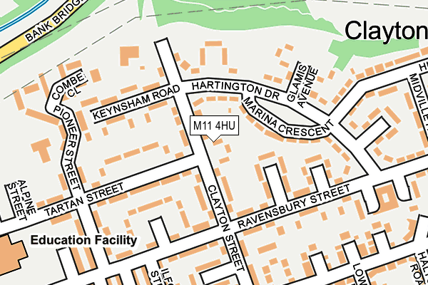 M11 4HU map - OS OpenMap – Local (Ordnance Survey)