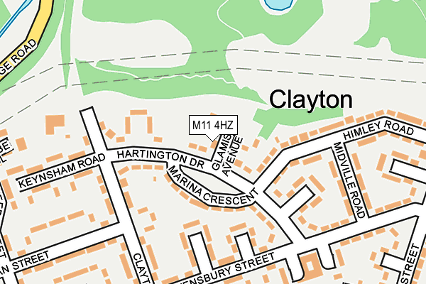 M11 4HZ map - OS OpenMap – Local (Ordnance Survey)