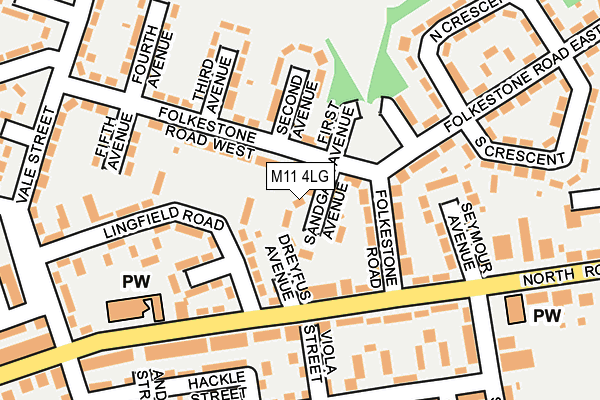 M11 4LG map - OS OpenMap – Local (Ordnance Survey)