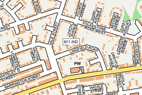 M11 4ND map - OS OpenMap – Local (Ordnance Survey)