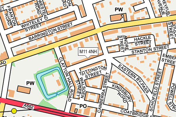 M11 4NH map - OS OpenMap – Local (Ordnance Survey)