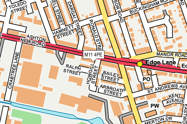 M11 4PE map - OS OpenMap – Local (Ordnance Survey)