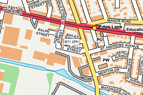 M11 4PH map - OS OpenMap – Local (Ordnance Survey)