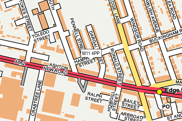 M11 4PP map - OS OpenMap – Local (Ordnance Survey)