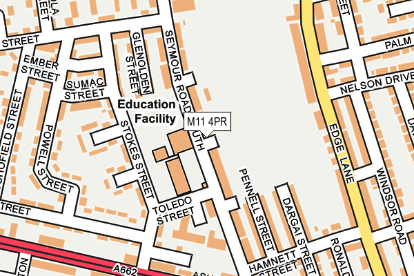 M11 4PR map - OS OpenMap – Local (Ordnance Survey)