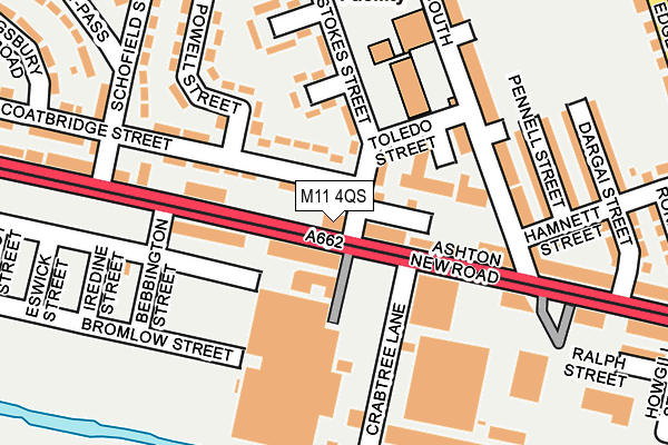 M11 4QS map - OS OpenMap – Local (Ordnance Survey)