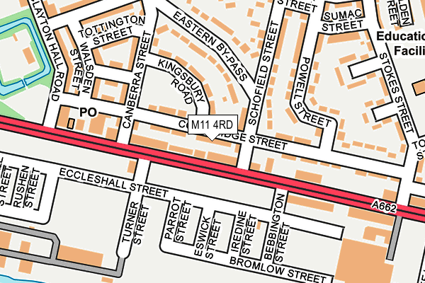 M11 4RD map - OS OpenMap – Local (Ordnance Survey)