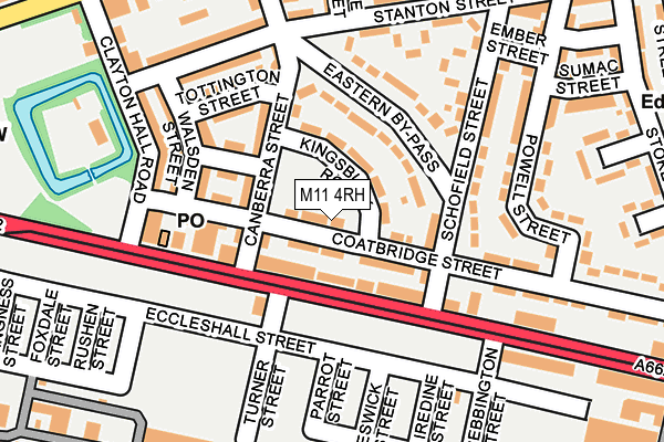 M11 4RH map - OS OpenMap – Local (Ordnance Survey)