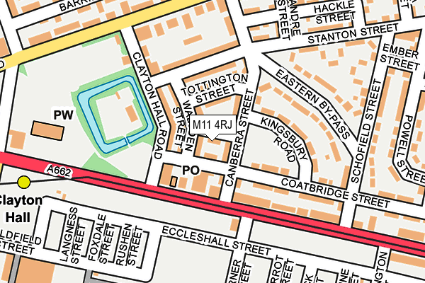 M11 4RJ map - OS OpenMap – Local (Ordnance Survey)