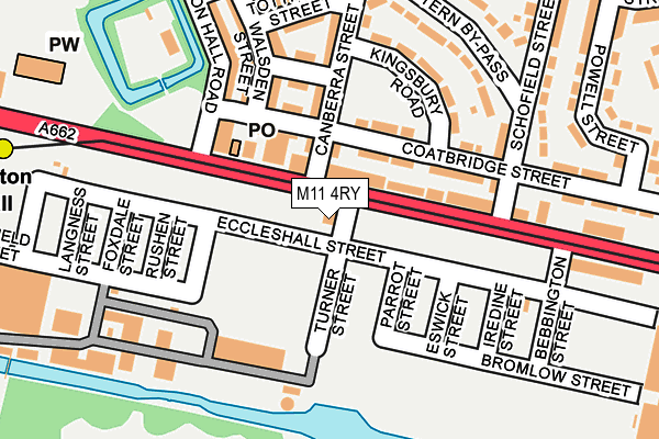 M11 4RY map - OS OpenMap – Local (Ordnance Survey)