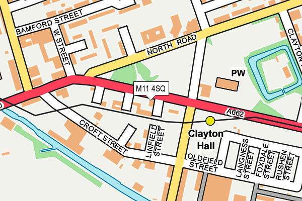 M11 4SQ map - OS OpenMap – Local (Ordnance Survey)