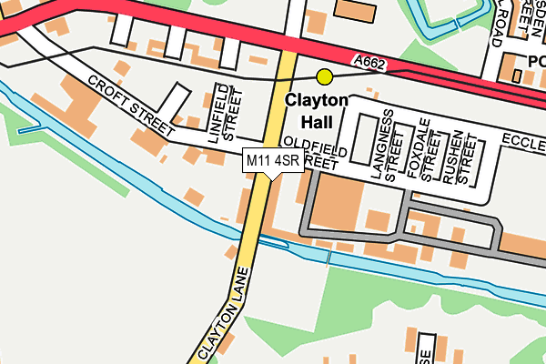 M11 4SR map - OS OpenMap – Local (Ordnance Survey)