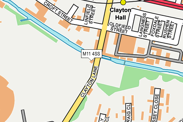 M11 4SS map - OS OpenMap – Local (Ordnance Survey)