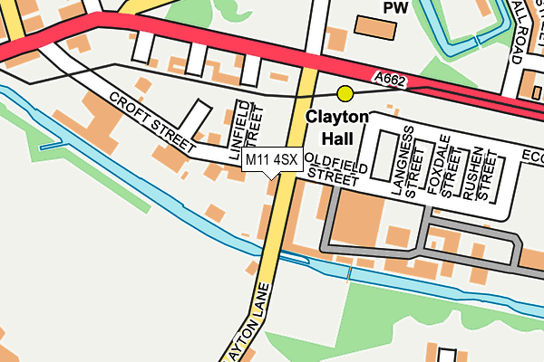 M11 4SX map - OS OpenMap – Local (Ordnance Survey)