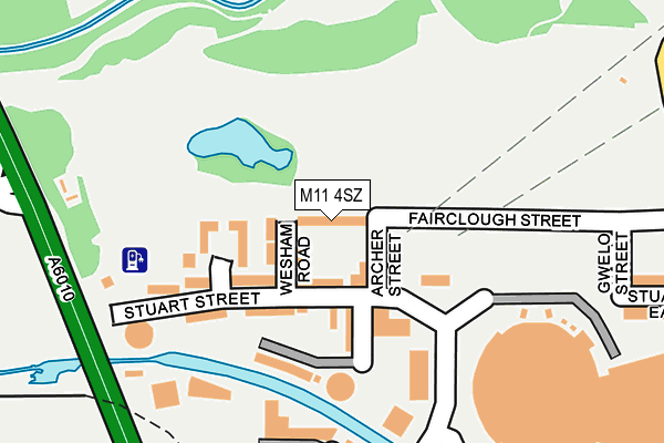 M11 4SZ map - OS OpenMap – Local (Ordnance Survey)