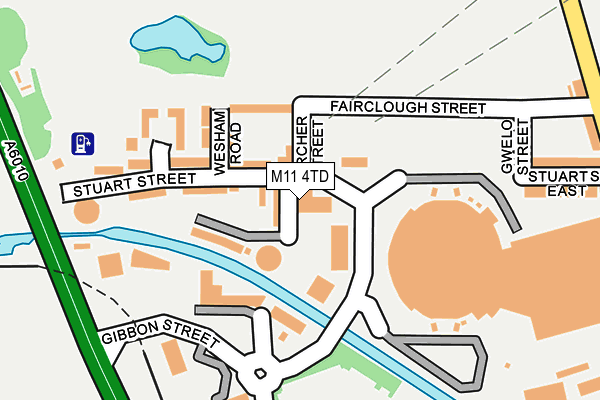 M11 4TD map - OS OpenMap – Local (Ordnance Survey)