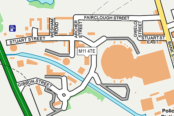 M11 4TE map - OS OpenMap – Local (Ordnance Survey)