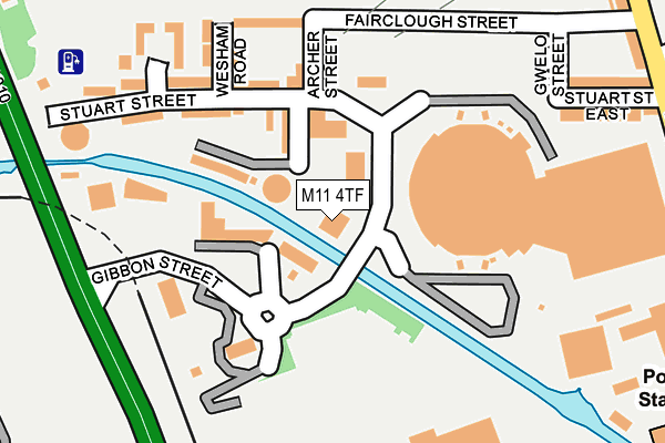 M11 4TF map - OS OpenMap – Local (Ordnance Survey)