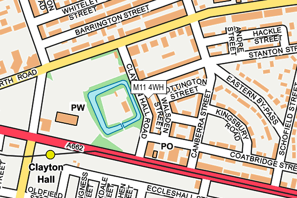 M11 4WH map - OS OpenMap – Local (Ordnance Survey)