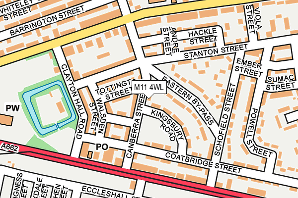 M11 4WL map - OS OpenMap – Local (Ordnance Survey)