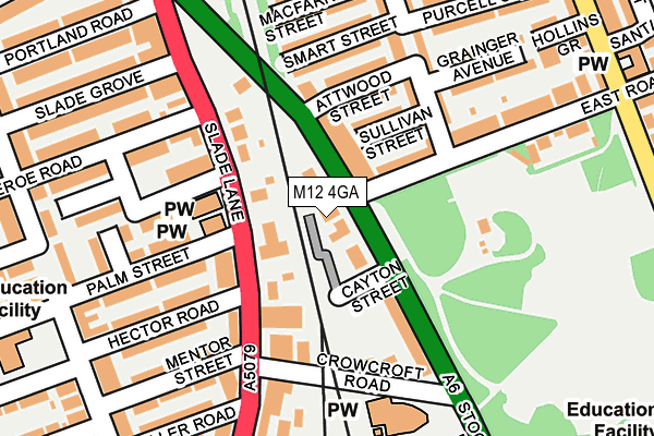 M12 4GA map - OS OpenMap – Local (Ordnance Survey)