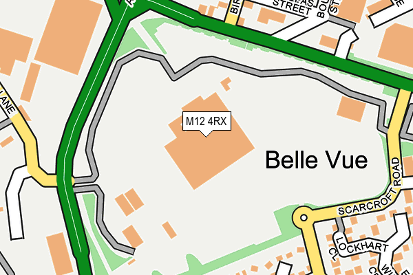 M12 4RX map - OS OpenMap – Local (Ordnance Survey)