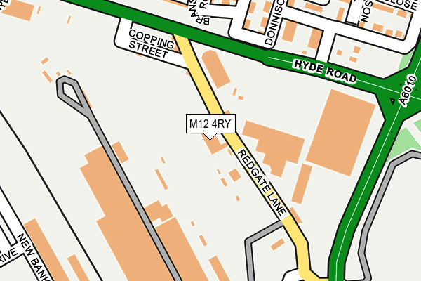 M12 4RY map - OS OpenMap – Local (Ordnance Survey)