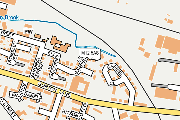 M12 5AS map - OS OpenMap – Local (Ordnance Survey)