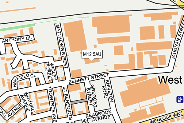 M12 5AU map - OS OpenMap – Local (Ordnance Survey)