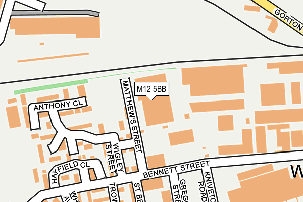 M12 5BB map - OS OpenMap – Local (Ordnance Survey)
