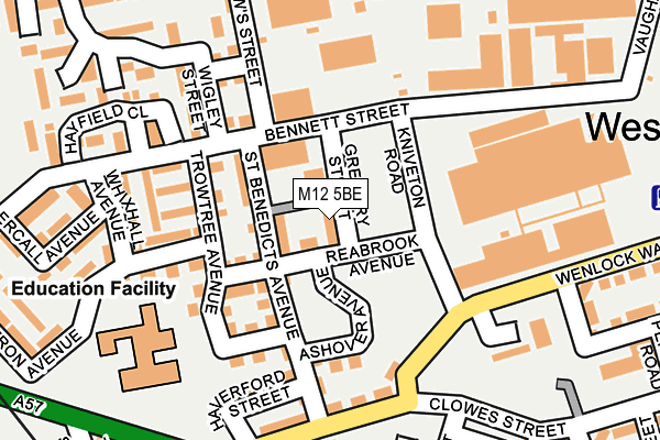 M12 5BE map - OS OpenMap – Local (Ordnance Survey)