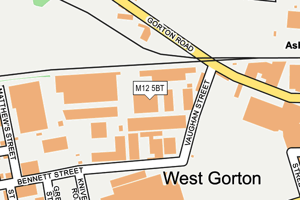 M12 5BT map - OS OpenMap – Local (Ordnance Survey)
