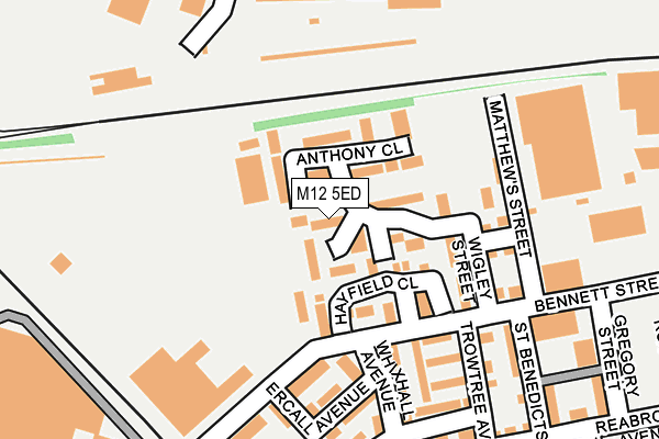 M12 5ED map - OS OpenMap – Local (Ordnance Survey)