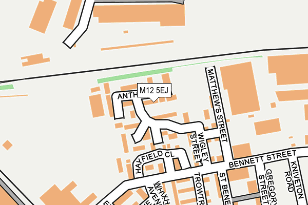 M12 5EJ map - OS OpenMap – Local (Ordnance Survey)