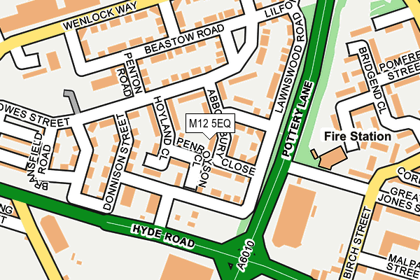 M12 5EQ map - OS OpenMap – Local (Ordnance Survey)