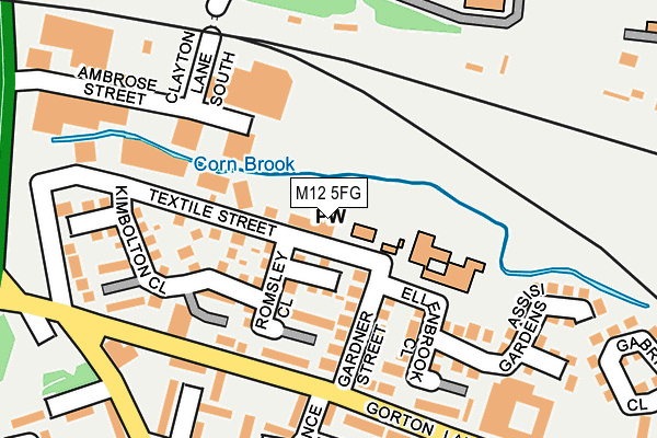 M12 5FG map - OS OpenMap – Local (Ordnance Survey)