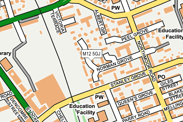 M12 5GJ map - OS OpenMap – Local (Ordnance Survey)