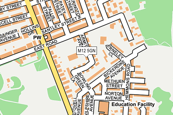 M12 5GN map - OS OpenMap – Local (Ordnance Survey)