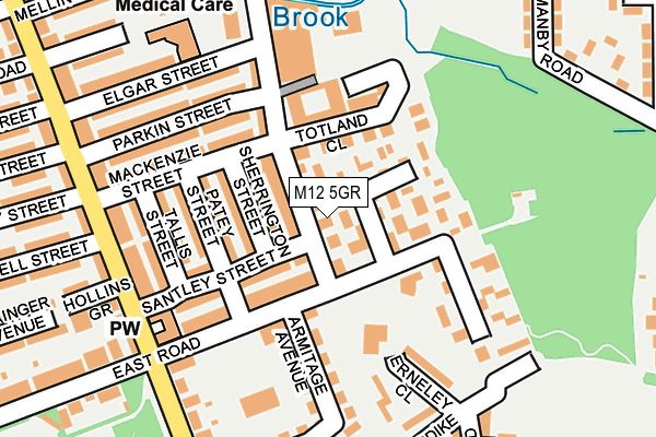 M12 5GR map - OS OpenMap – Local (Ordnance Survey)