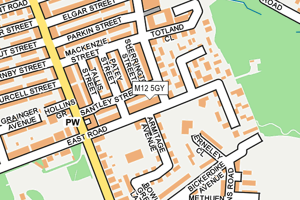 M12 5GY map - OS OpenMap – Local (Ordnance Survey)