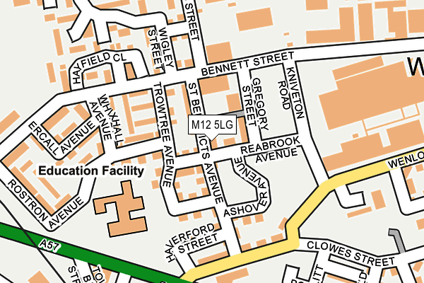 M12 5LG map - OS OpenMap – Local (Ordnance Survey)