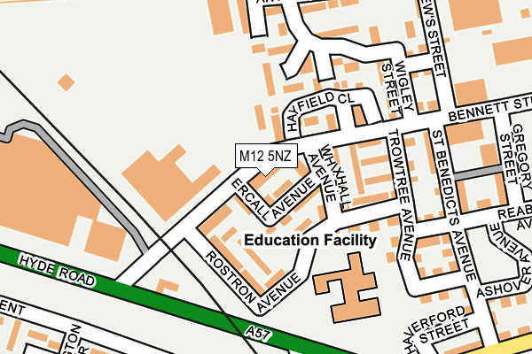 M12 5NZ map - OS OpenMap – Local (Ordnance Survey)